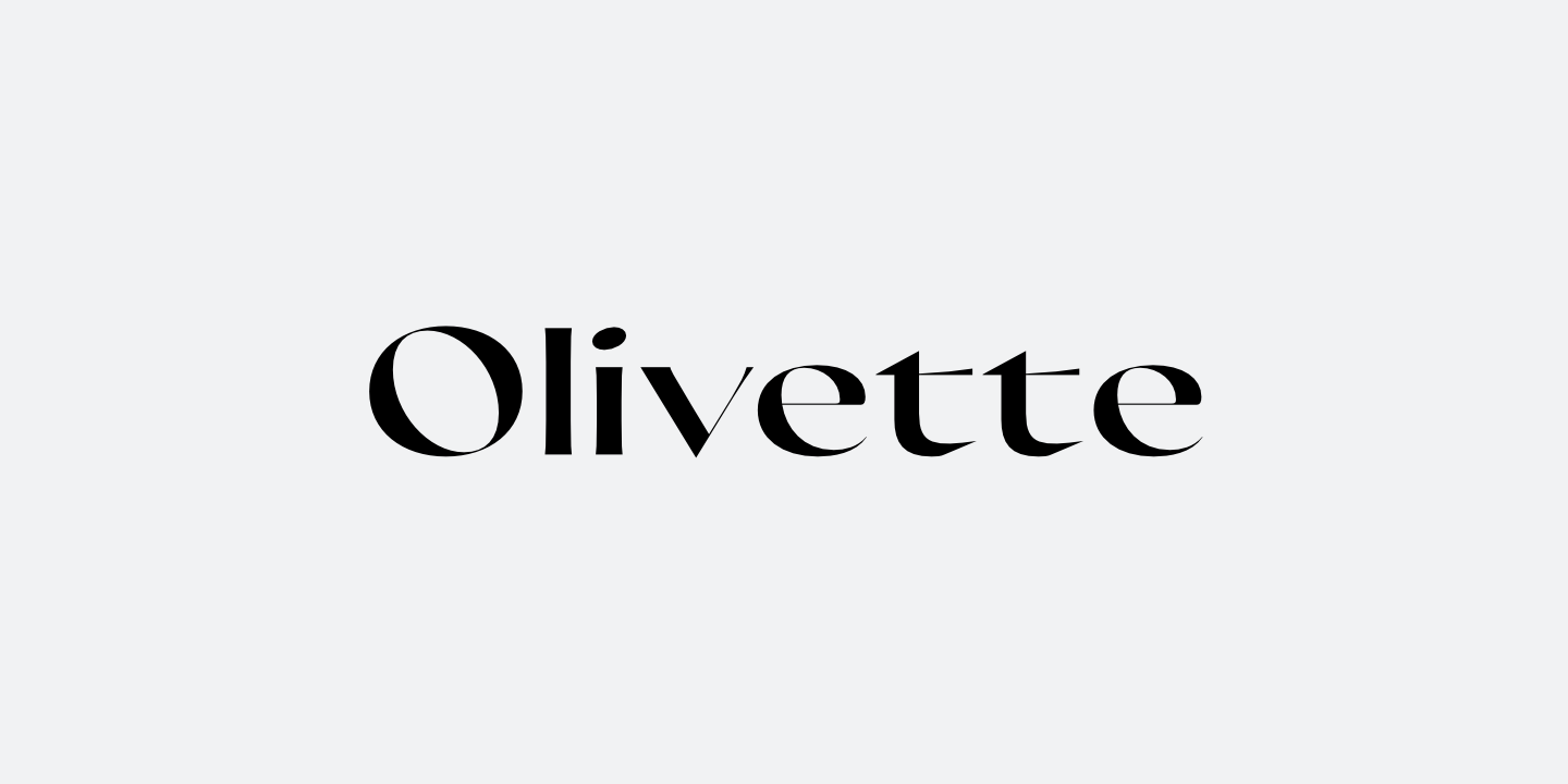 Beispiel einer Olivette CF-Schriftart